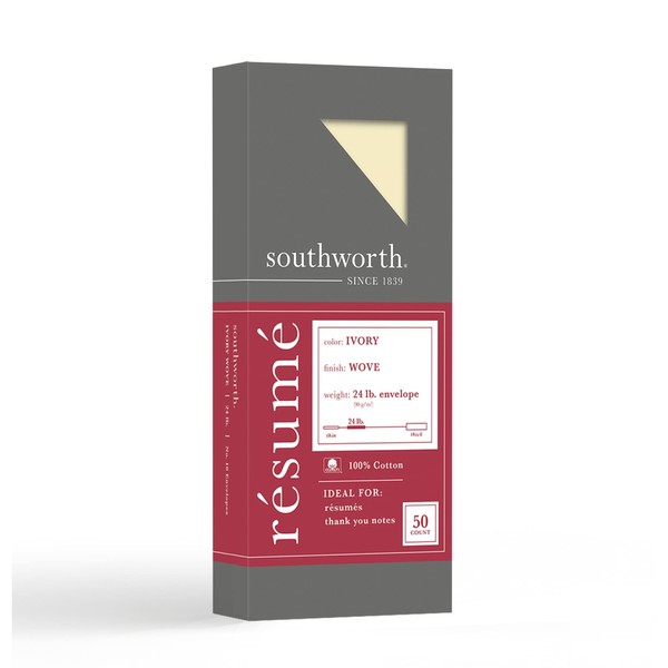 Southworth® 100% Cotton & 100% Recycled Envelopes, #10 (4 1/8"