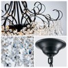 WUZUPS Crystal Chandelier 10-Light Pendant Ceiling Light Modern Lighting Fixture