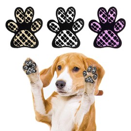 BEAUTYZOO Dog Paw Protector for Hot Pavement, Anti-Slip Paw Grips for Senior Dogs, Paw Stickers Traction Pad for Dogs Feet on Hardwood Floor, Dog Shoes Boots Socks Replacement, 16 Sets (48 pcs) XL
