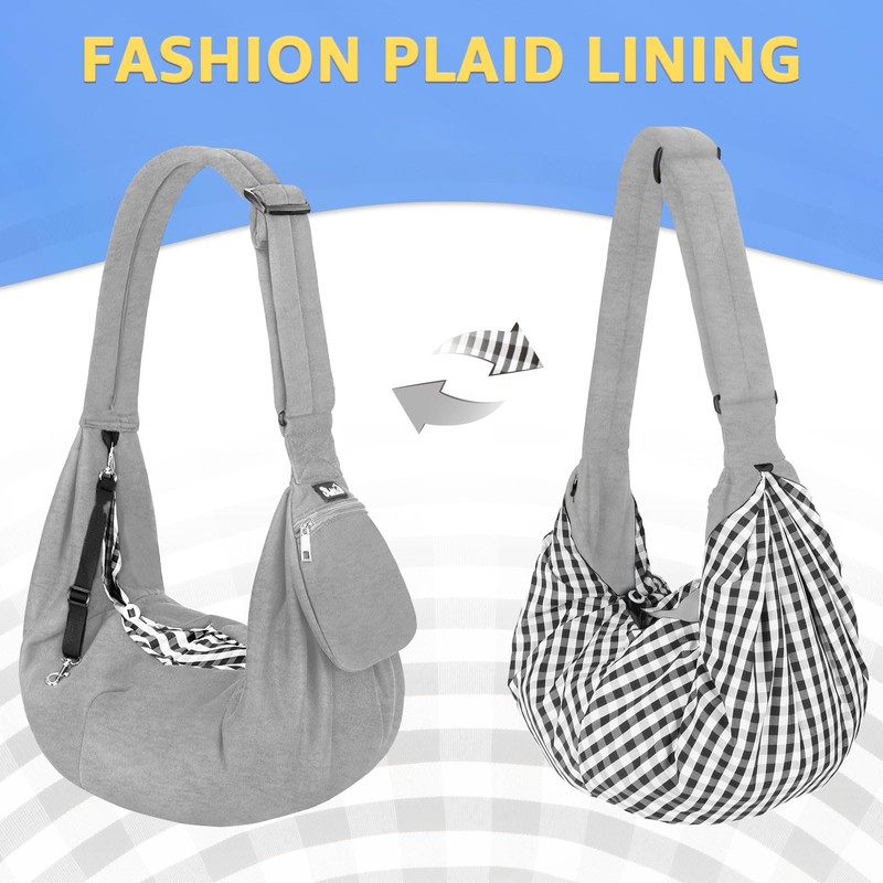 Lukovee Pet Sling, Hand Free Dog Sling Carrier Adjustable Padded