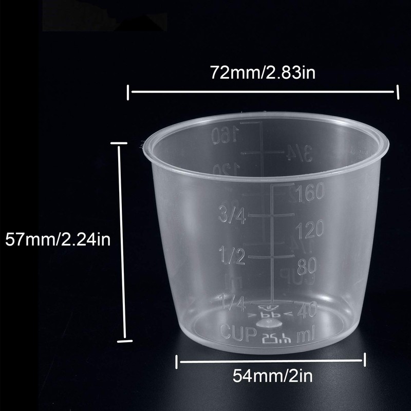 JCBIZ 5pcs Plastic Transparent Rice Measuring Cup 160ml Rice Cooker