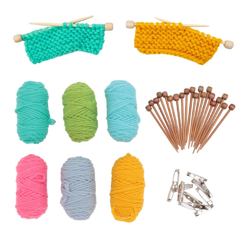 Mini Knitting Tools Set Single Pointed Knitting Needles and 6