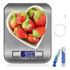Báscula Digital Gitifo Cocina Acero Inoxidable 10kg USB/AAA y Unidades Multiples