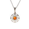 Artisana-Schmuck Amber Pendant (without Chain), Round Pendant Made of Amber