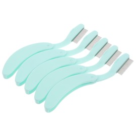 Baluue 5pcs Folding Eyelash Comb with Metal Teeth for Easy Separation of Lashes and Eyebrow Grooming Portable Beauty Tool Stylish