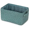 Compactor Rectangle Storage Basket with Pull Handle, Woven Storage Box