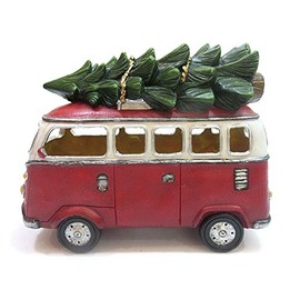 Burton and Burton 9733784 Lighted Bus with Christmas Tree Decor, Multicolor