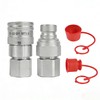 SINOCMP 1/4" Body & 1/4" NPT Hydraulic Quick Connect Fittings
