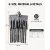 Hanging Skeleton Ghost for Halloween Decor – Gauze Skull Prop