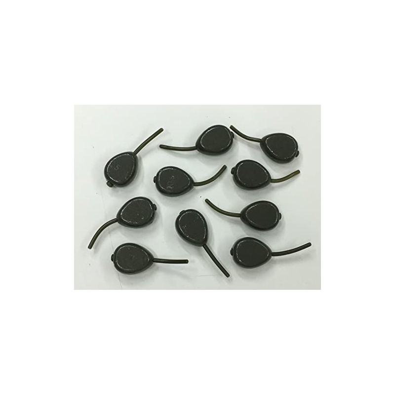 Pack of 10 x Flat Pear Inline Fishing Casting Ledger.