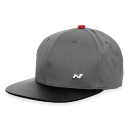 Hyundai HMD00583 Snapback Cap Baseball Cap Grey Panel in Carbon Look with N Logo, gray