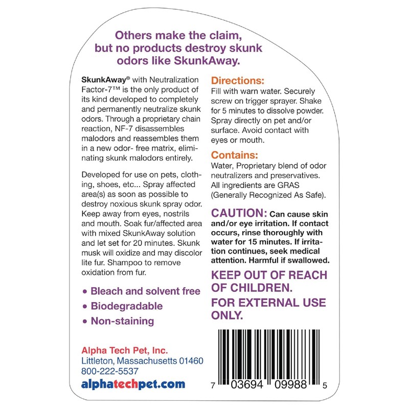 SkunkAway Skunk Odor Remover - Skunk Odor Eliminator for Pets,