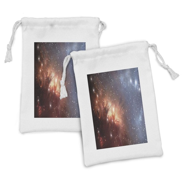 Ambesonne Outer Space Fabric Pouch Set of 2, Detailed Image