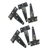 6 Pcs 7.9in T Strap Hinges, Heavy Duty Shed Door