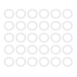 Ofowin [30 Pcs] Silicone O-Rings White 9.5mm OD 6.5mm ID 1.5mm Width, Metric VMQ Sealing Gasket for Cup Lids, Coffee Maker, Brewing Fitting, Washer, Filter, Pump, Plumbing, Hose, Gauge, Auto, Machine