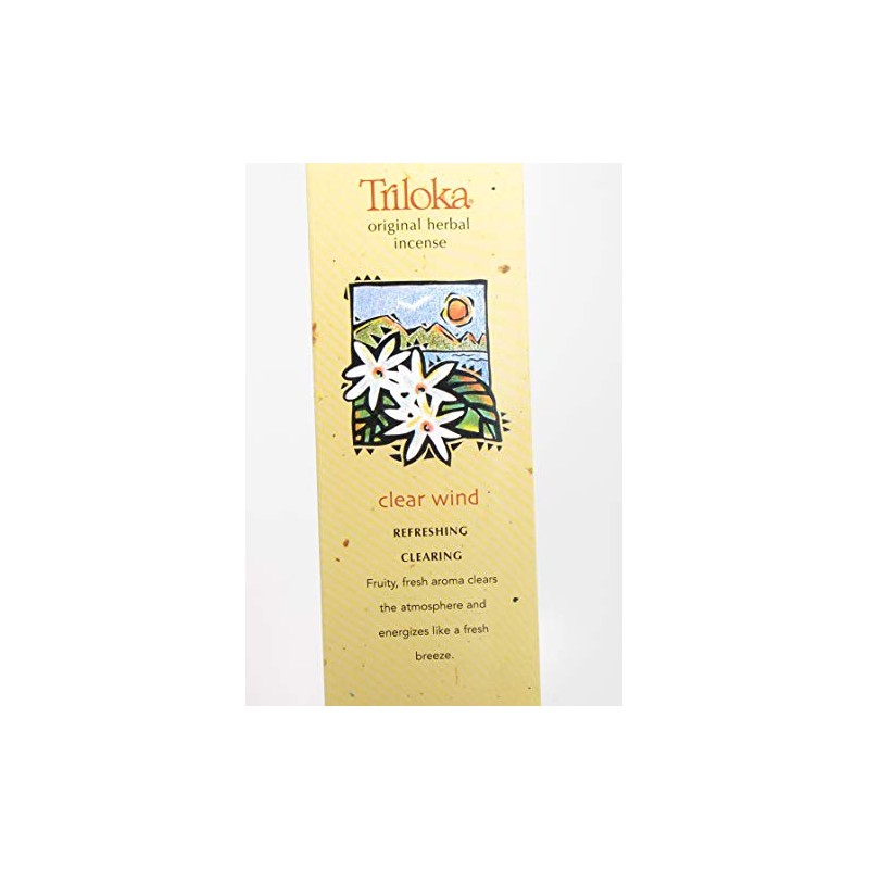 Triloka Clear Wind Incense, 10 CT