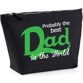 Hippowarehouse Probably The Best Dad In The World printed make up cosmetic wash bag 18x19x9cm