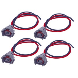 Amrxuts 4 conectores de inyector de combustible, enchufe eléctrico, coleta de desconexión rápida para Mazda, Mitsubishi, Nissan, Subaru, Toyota