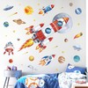 decalmile Outer Space Large Rockets Wall Decals Planets Stars Solar