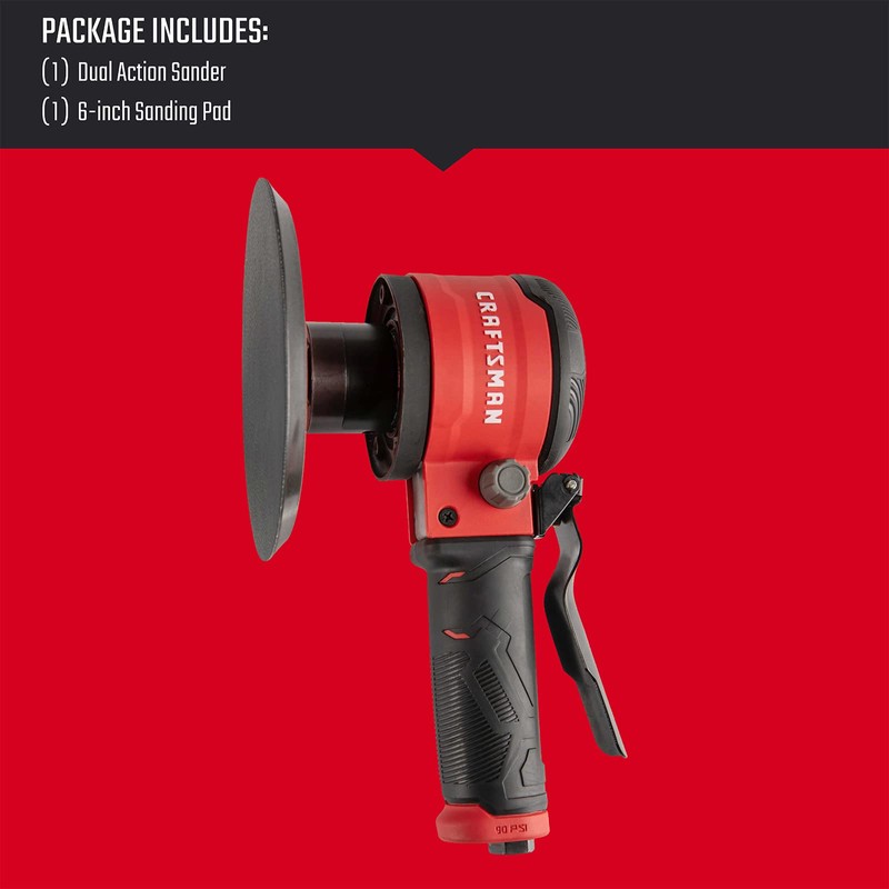 CRAFTSMAN 6-in Dual Action Sander, Swirl-Free Finish, Adjustable Speed Control,