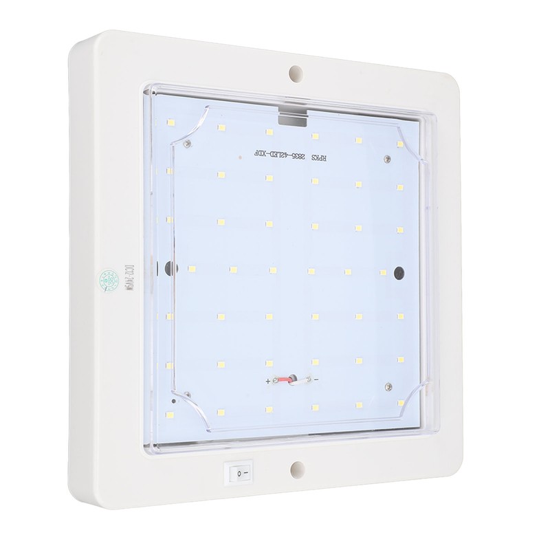 8x8 Inch DC 12‑24V Square RV Cabin Ceiling Lamp 9W