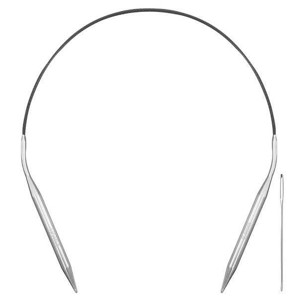 6.5mm Circular Knitting Needles,16in/40cm Long/US10.5 Ergonomic Metal Needle Set with