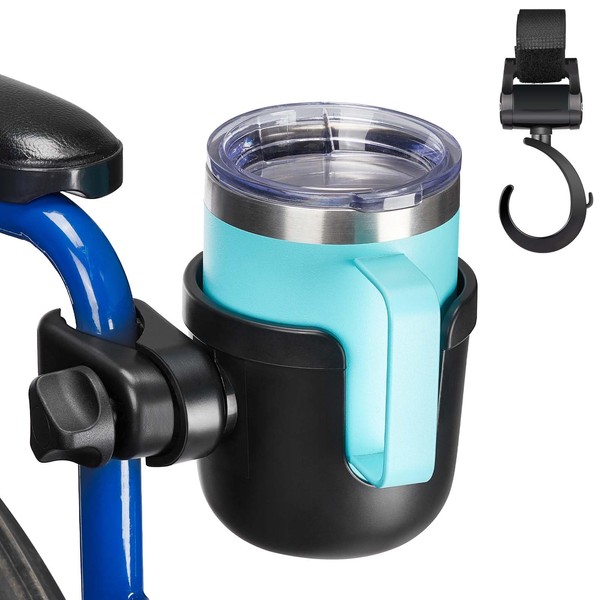 JOYTUTUS JOYTUTUS Wheelchair Cup Holder, Rollator Cup Holder, 4 Flexible