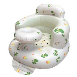 Inflatable Baby Seat for Babies from 4-24 Months, Baby Back Support Sofa, Floor Seat Support for Learning to Sit (Bowls Dinosaur Planet Bowls)