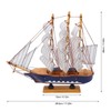 Model Ship Mediterranean Style High Density Natural Pinewood Durable Vibrant