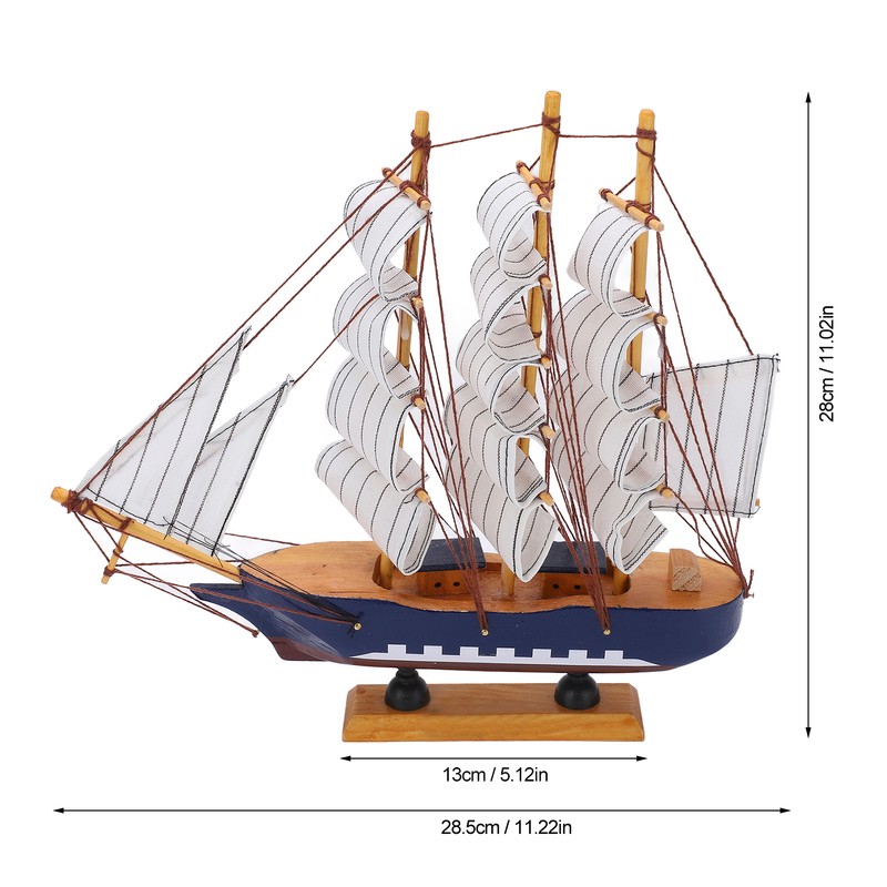 Model Ship Mediterranean Style High Density Natural Pinewood Durable Vibrant