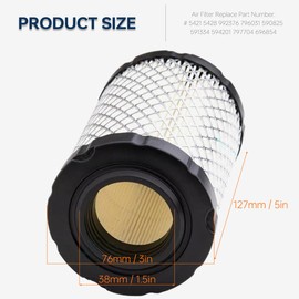 ZAMDOE 796031 Air Filter Tune Up Kit Replacement for Briggs Stratton 591334 594201 797704 696854 Compatible for Husqvarna YTH22V46 YTH24V48 for John Deere D100 D110 D125 D130 Lawn Mover