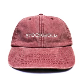 Vivian Flytrap Unisex Stockholm Washed Embroidered Dad Baseball Cap - Red