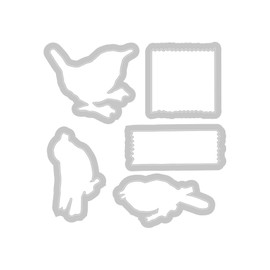 Sizzix A5 Clear Stamps w/Framelits Die Bird Song by 49 and Market