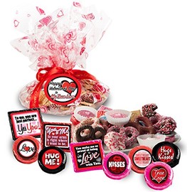 VALENTINE'S DAY COOKIE TALK COOKIE PLATTERS WITH MESSAGES (ROMANTIC THEME) (2 LB)