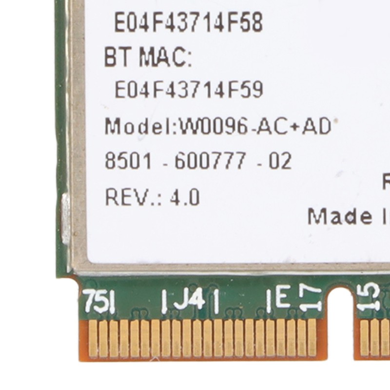 Wireless Net Card 867Mbps M.2 NGFF Wide Coverage 2.4Ghz 5Ghz