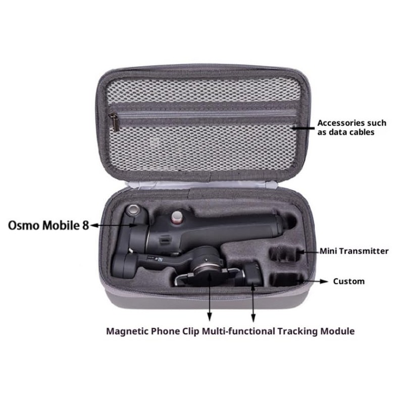 Osmo Mobile 8 Storage Case, Storage Bag, PU Waterproof Carrying