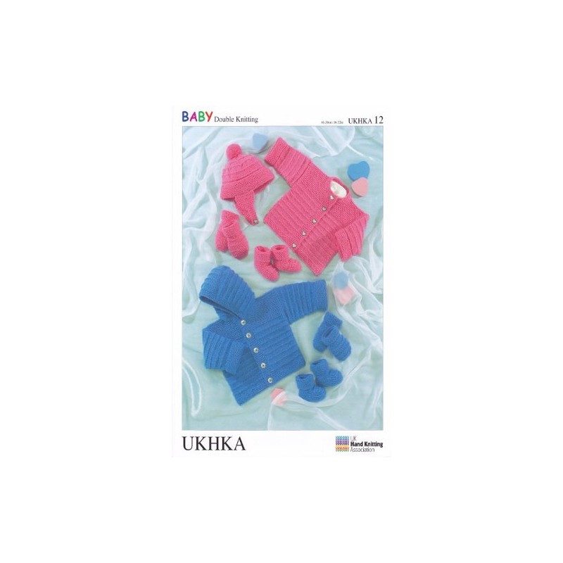 UKHKA Knitting Pattern 12 : Baby Jackets, Hat, Mittens and