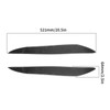 2pcs Carbon Fiber Headlight Eyebrow Eyelid Cover Wear Resistant Fit