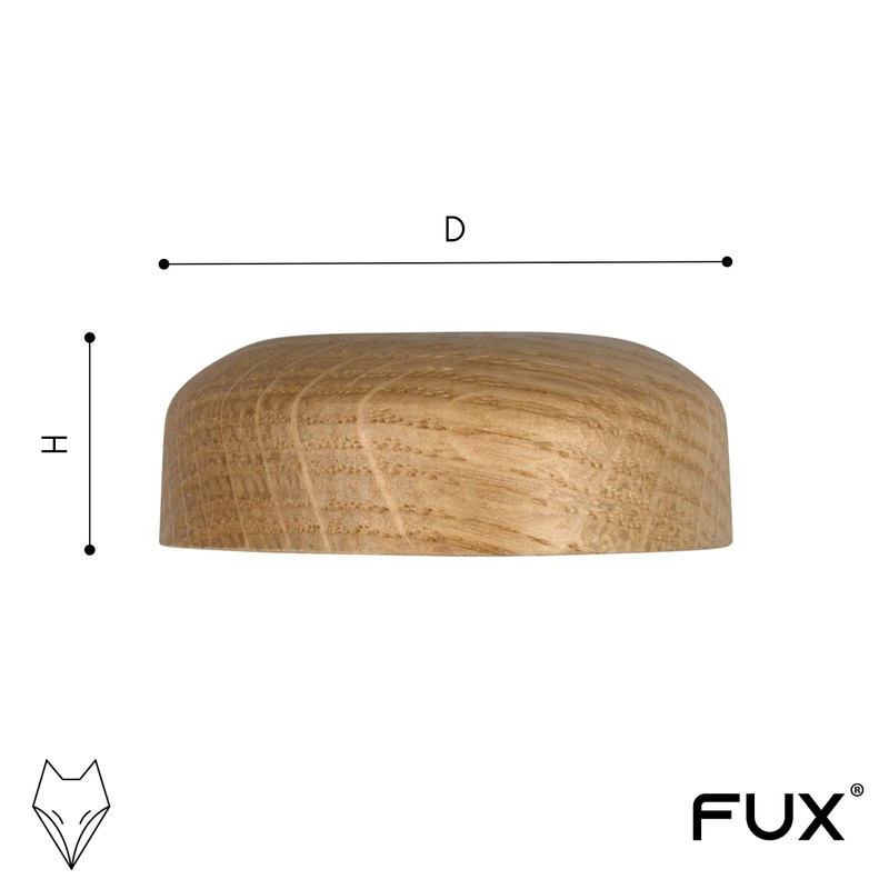 2 Pieces Pipe Covers, Solid Wood, for Pipe diameters: 15mm,