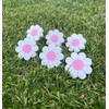 6-Pack Daisy Flower Drawer Knobs – White & Pink Decorative