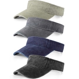 4 Pieces Sun Visor Sports Adjustable Visor Sport Wear Athletic Golf Hat for Men Women