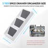 ideamake Spice Drawer Organizer, 3 Tier Non-Slip Silicone Seasoning Jars