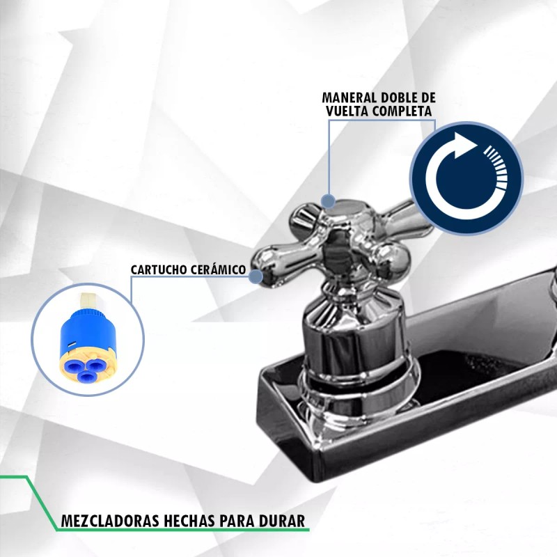 Prez Grifo Mezcladora Fregador Llave Acero Inoxidable Sp-80021