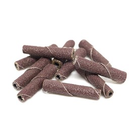 Benchmark Abrasives Aluminum Oxide Straight Sanding Cartridge Rolls for Blending Deburring Polishing Sanding Metals, Rotary Sander - Die Grinder Abrasives (10 Pack)(1/4" x 1-1/2", 120 Grit)