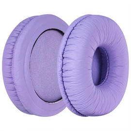 Geekria QuickFit Leatherette Replacement Ear Pads for JBL JR300, JR300BT, T450BT, T500BT, Tune500, Tune 500BT, Tune 510BT, Tune 520 Headphones, Ear Cushions (Purple)