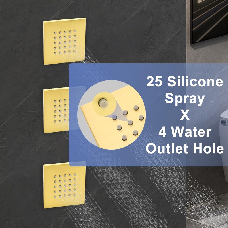 GUOWENYING Modern Design 1 Pcs Square Body Massagers Spray Shower
