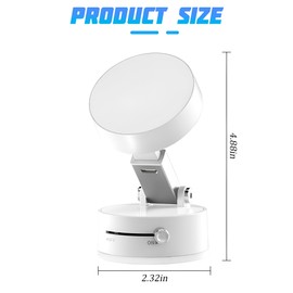 TSUGAMI Magnetic Suction Car Phone Holder, Vacuum Vehicle Cellphone Mount with Adjustable Arm, Foldable Retractable Auto Interior Smartphone Stand Accessories, Universal Fit (White)