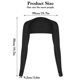 DSLSQD 2 Pack Cooling Shawl Arm Sleeves for Women, Sun Sleeves for Women UV Protection Arm Sleeve with Finger Hole Sun Protection Clothing for Golfing Driving and Outdoor Sports (black, grey)