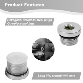 SRJQXH Pack of 2 blanking plugs, 1/2 inch, sealing plugs, blanking plugs, water pipe, carbon steel sealing plug with fork ring, suitable for sealing pipes