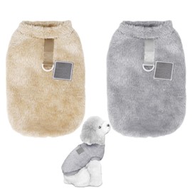 FDGGT Pack of 2 Plush Clothes for Pets, Warm Clothes for Pets, Autumn and Winter Clothes for Pets, Dressing Accessories for Pets